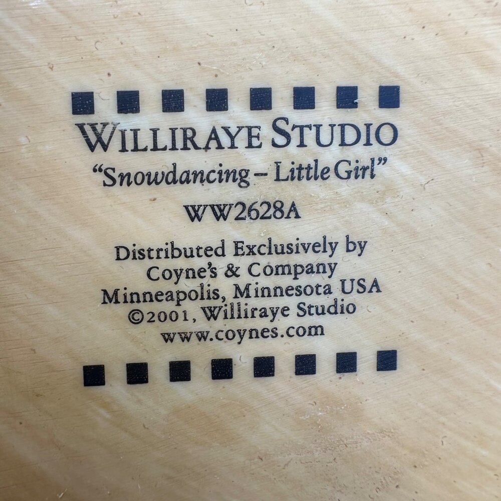 Williraye Snowdancing Little Girl 2001 Winter Skating Figurine Snowflake Vintage - Picture 7 of 10